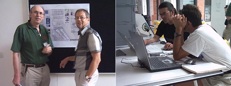 ACUE Organisers: Left: David Nicholson-Cole and Adrian Harms. Right: Andreas Lettner.
