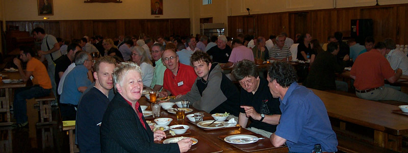 Dinner time in the Derby Hall refectory