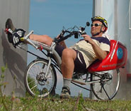 ACUE delegate on Bike