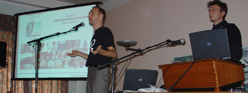 Bence Kovacs and Akos Bezegh at the Graphisoft ArchiCAD NINE Launch