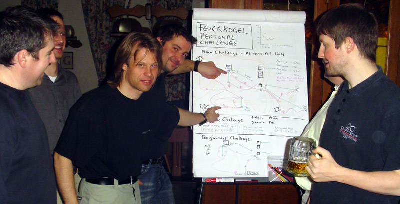 The ultra experts argue about the fastest way to get down!