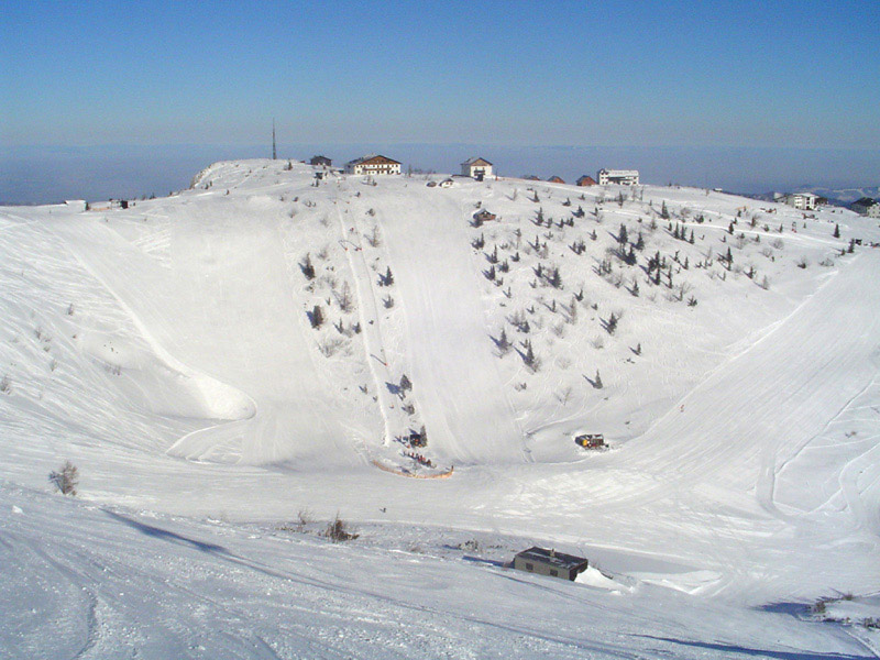 view of some of the beginner pistes.